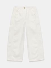 Mint Velvet White Relaxed Seam Detail Wide Jeans - Image 6 of 7