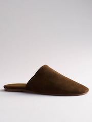 খাকি সবুজ সোয়েড - The Set Premium Backless Slip On Mules - 4এর মধ্যে 1 ছবি