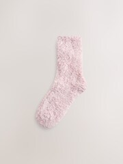 Neutral/Blush Tonal - Teddy Fleece Cosy Socks 4 Pack - Image 6 of 9