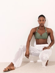 Mint Velvet Floral Detail Mesh Trousers - Imaginea 4 din 7