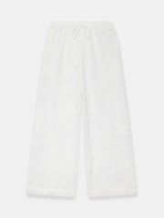 Mint Velvet Floral Detail Mesh Trousers - Imaginea 6 din 7