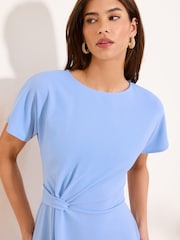 Lipsy Light Blue Knot Side Midi Dress - Image 2 of 4