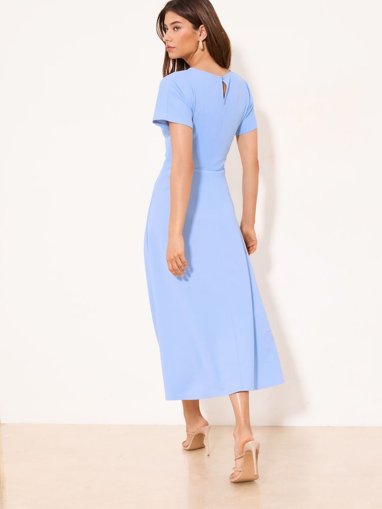 Lipsy Light Blue Knot Side Midi Dress - Image 4 of 4
