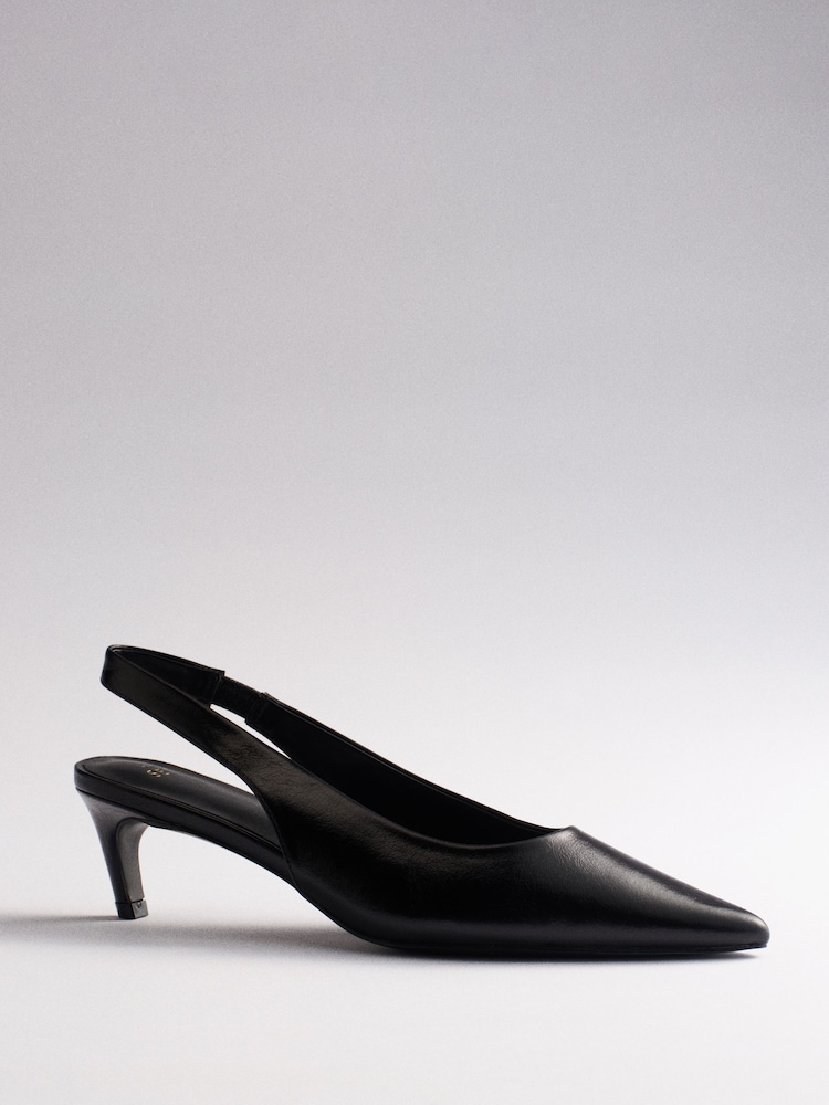 The Set Slingback Point Toe Heels Black - Image 1 of 7