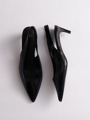 The Set Slingback Point Toe Heels Black - Image 6 of 7