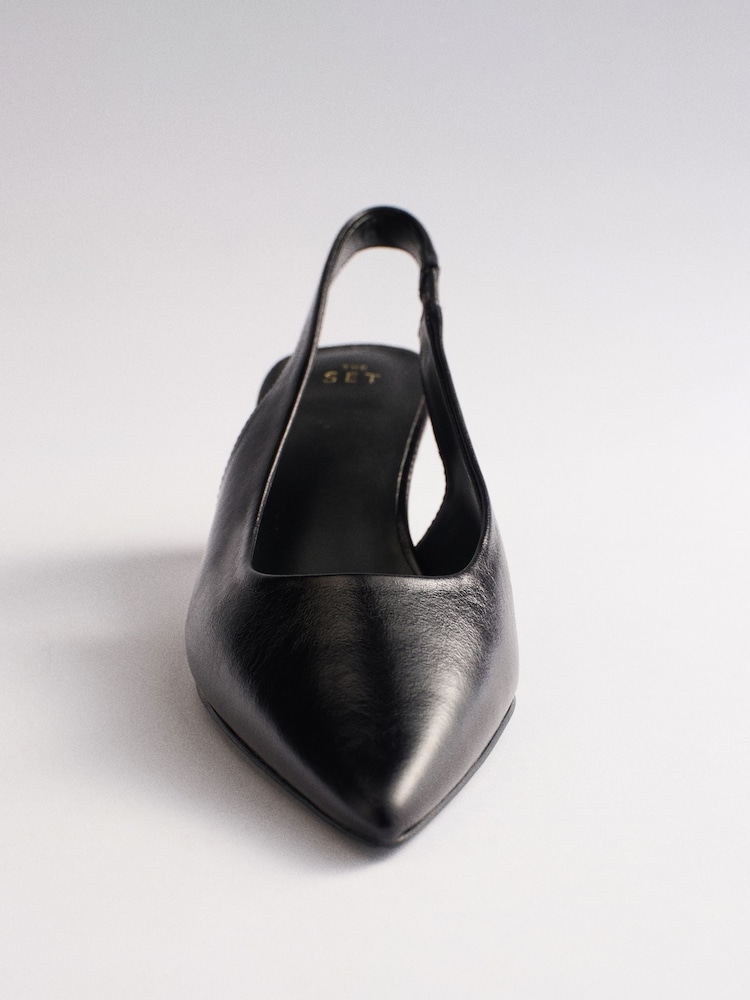 The Set Slingback Point Toe Heels Black - Image 7 of 7