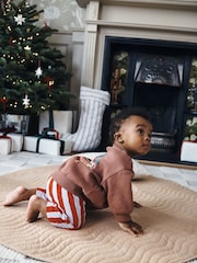Brun - Sweatshirt and Wide Leg Leggings Christmas Baby Set (0mths-2yrs) - Image 3 de 4