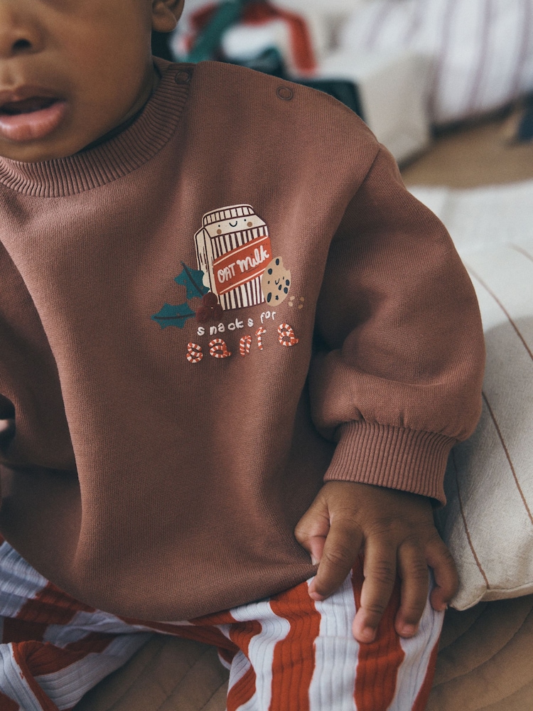 Brun - Sweatshirt and Wide Leg Leggings Christmas Baby Set (0mths-2yrs) - Image 4 de 4 Brun - Sweatshirt and Wide Leg Leggings Christmas Baby Set (0mths-2yrs) - Image 4 de 4