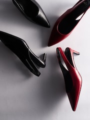 The Set Slingback Point Toe Heels Red - Image 7 of 8