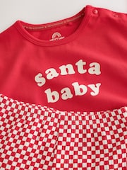 Crveno Deda Mraz - Set majice kratkih rukava i Helanke za bebe (0-18mths) - Slika 7 od 9