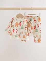 Neutral Christmas Sweat and Joggers Baby Set (0mths-2yrs) - Image 1 of 9