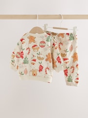 Neutral Christmas Sweat and Joggers Baby Set (0mths-2yrs) - Image 4 of 9