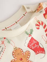 Neutral Christmas Sweat and Joggers Baby Set (0mths-2yrs) - Image 8 of 9