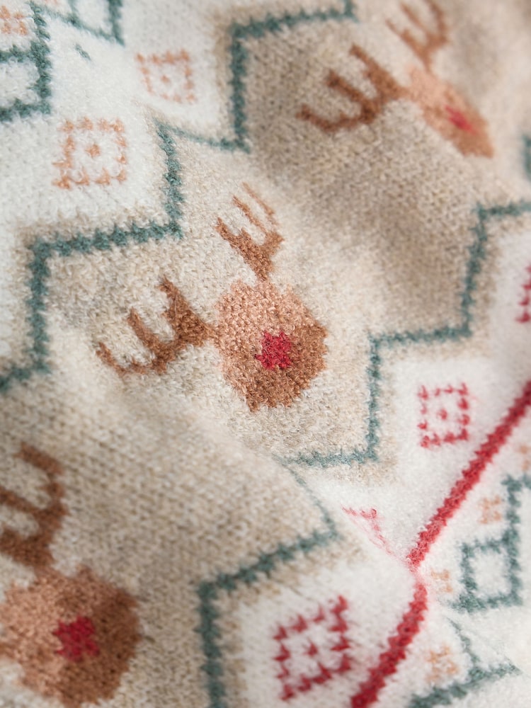 Estampado de grecas alpinas en color neutro - Conjunto de leggings y suéter de punto con diseño navideño (0 meses -2 años) - Imagen 9 de 9 Estampado de grecas alpinas en color neutro - Conjunto de leggings y suéter de punto con diseño navideño (0 meses -2 años) - Imagen 9 de 9