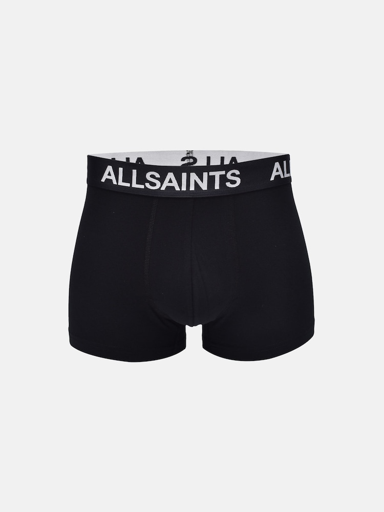 AllSaints Black Trunk Boxer Briefs With Contour Pouch 3 Pack - Image 2 of 6