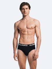 AllSaints Black Briefs With Contour Pouch 3 Pack - Image 3 of 9