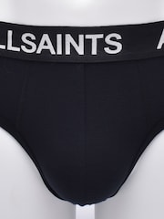 AllSaints Black Briefs With Contour Pouch 3 Pack - Image 8 of 9