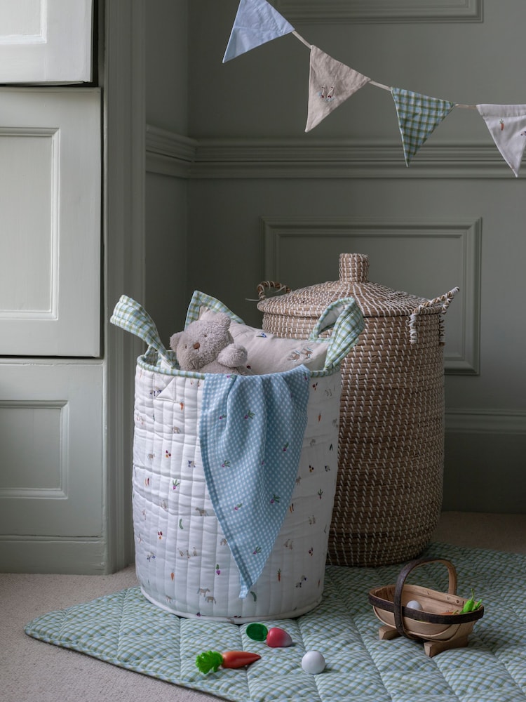 Avery Row Little Farm Large Quilted Storage Basket - Image 1 of 6