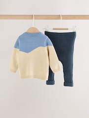 Blue Christmas Knitted Jumper and Leggings Set (0mths-2yrs) - Image 4 of 9