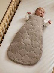 The Little Green Sheep Truffle Rice Print Quilted 2.5 Tog Baby Sleeping Bag - Image 1 of 5