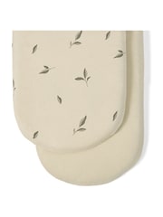 The Little Green Sheep 2 Pack Leaves Moses Basket Sheets - Image 3 of 4