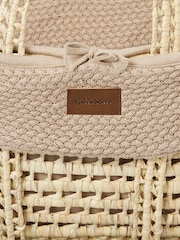The Little Green Sheep Truffle Wheat Knit Moses Basket & Mattress - Image 7 of 7