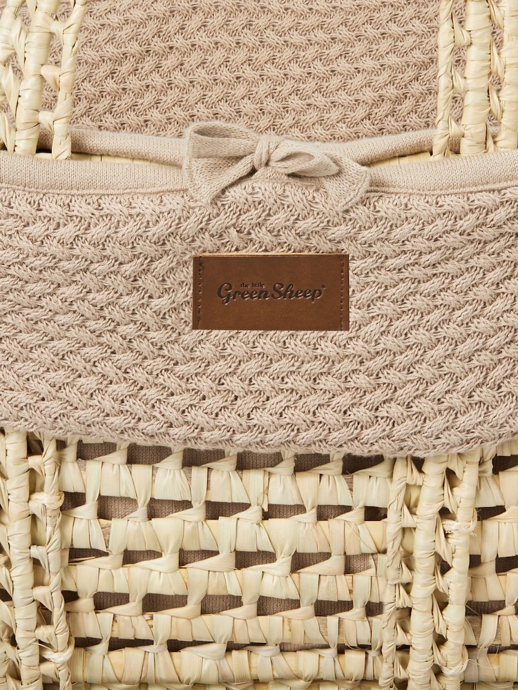 The Little Green Sheep Truffle Wheat Knit Moses Basket & Mattress - Image 7 of 7 The Little Green Sheep Truffle Wheat Knit Moses Basket & Mattress - Image 7 of 7
