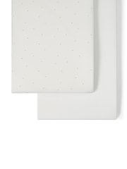 The Little Green Sheep 2 Pack White Rice Print Crib Sheets - Image 3 of 4