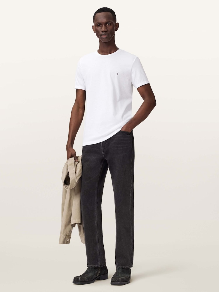 AllSaints White Tonic Short Sleeve Crew Neck T-Shirt 3 Pack - Image 7 of 7