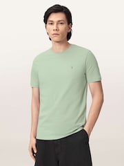 AllSaints Green Brace Short Sleeve Crew Neck T-Shirt - Image 1 of 6