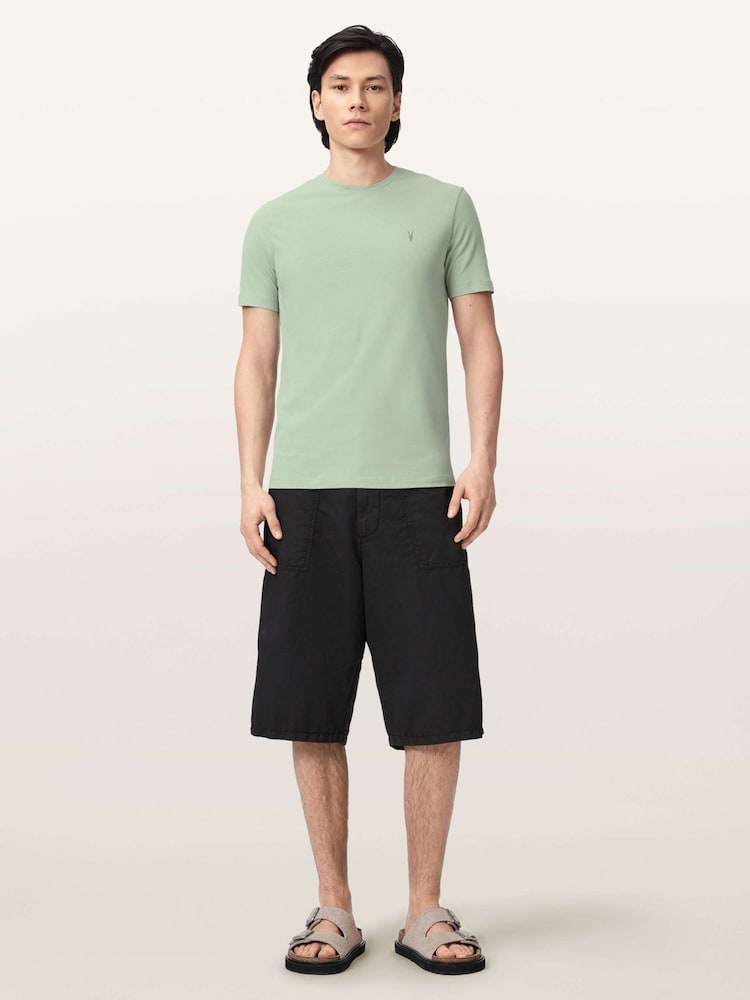 AllSaints Green Brace Short Sleeve Crew Neck T-Shirt - Image 2 of 6