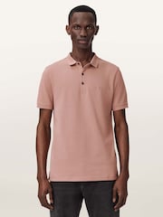 AllSaints Pink Reform Short Sleeve Polo Shirts 2 Pack - Image 2 of 6