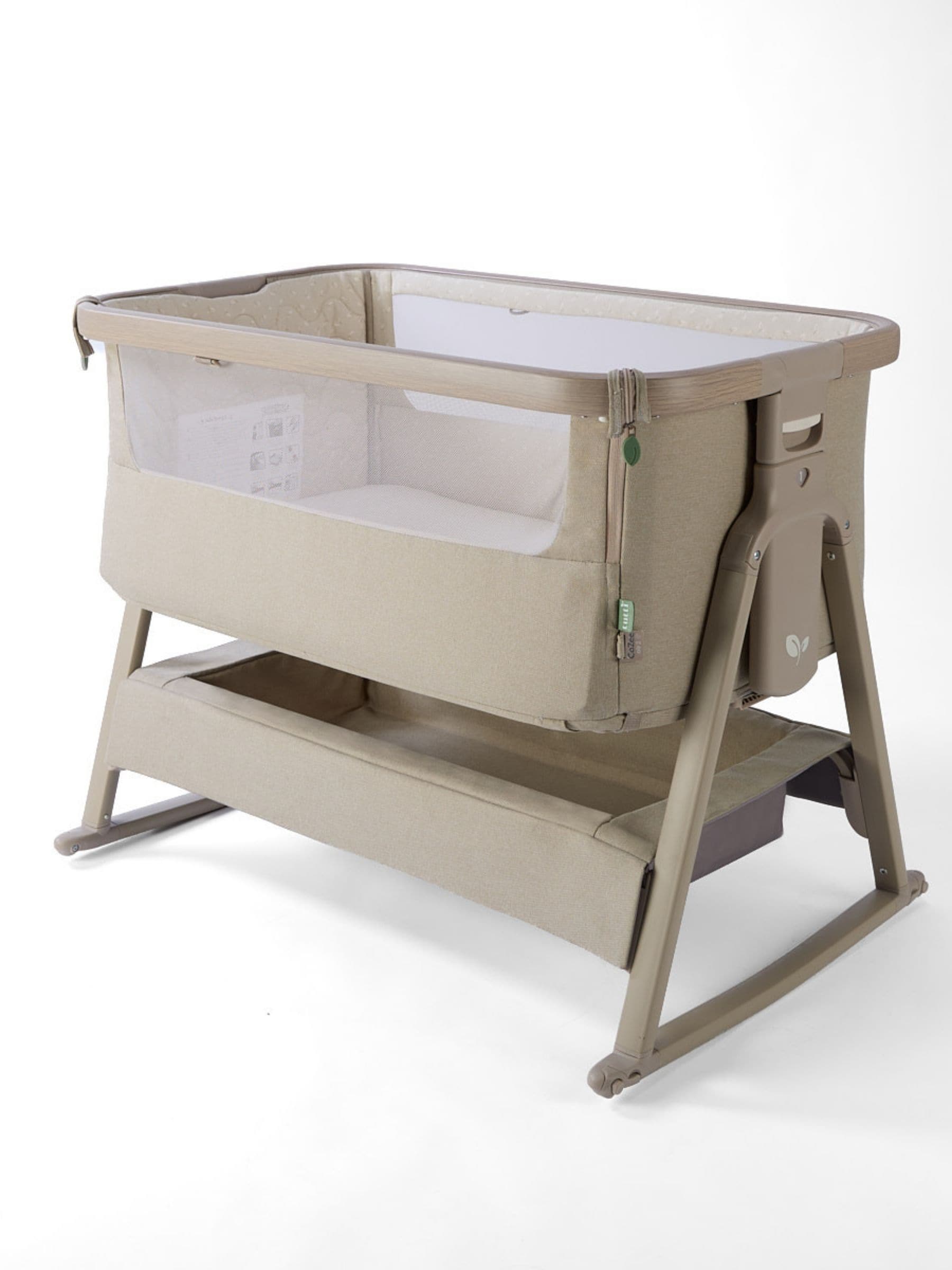 Tutti Bambini Unisex Infant Soft Walnut Cocoa Cozee Air2 Bedside Crib