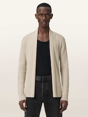 AllSaints Powdered Green Mode Merino Wool Open Cardigan - Image 1 of 6