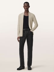AllSaints Powdered Green Mode Merino Wool Open Cardigan - Image 5 of 6