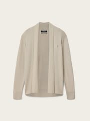 AllSaints Powdered Green Mode Merino Wool Open Cardigan - Image 6 of 6