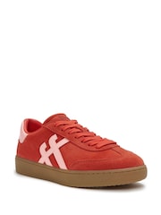 FitFlop Red The Dash T-Toe Suede Sneakers - Image 5 of 7