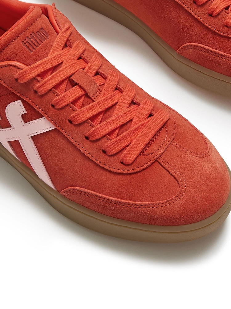 FitFlop Red The Dash T-Toe Suede Sneakers - Image 7 of 7