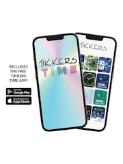 Tikkers Smart Series Pink Leopard Print Silicone Strap Black Smart Watch - Image 3 of 5