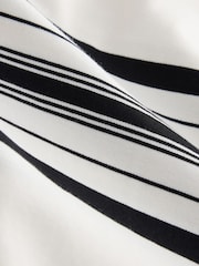 Ecru/Fine Black Horizontal Stripe Rugby Shirt - Image 7 of 7
