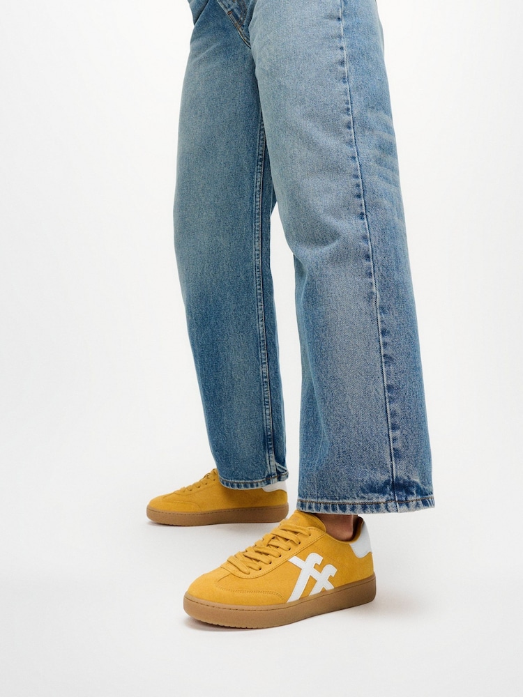 FitFlop Yellow The Dash T-Toe Suede Sneakers - Image 1 of 3