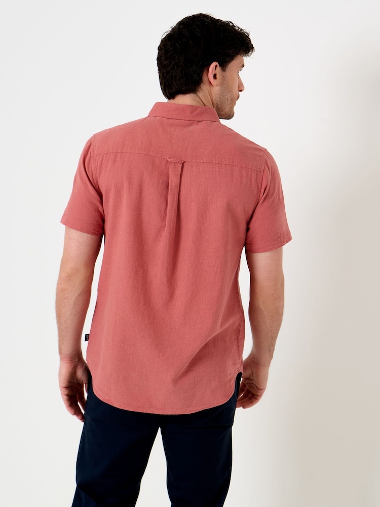 Naranja - Saltwell Linen Rich Short Sleeve Shirt - Imagen 2 de 5 Naranja - Saltwell Linen Rich Short Sleeve Shirt - Imagen 2 de 5