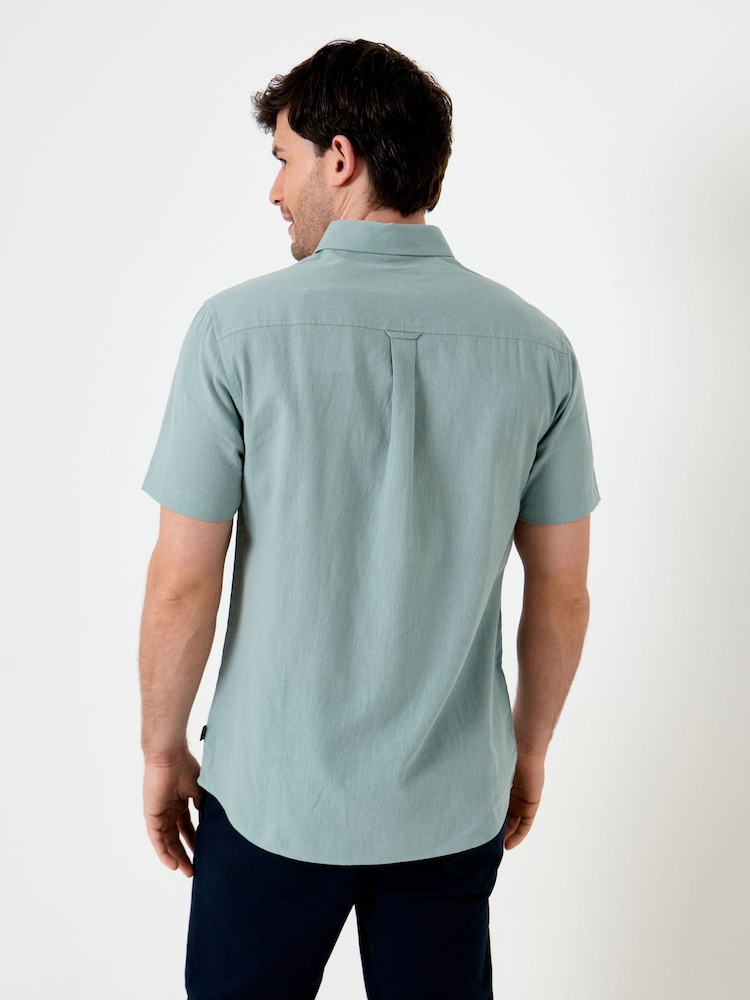 Verde - Saltwell Linen Rich Short Sleeve Shirt - Imagen 2 de 6 Verde - Saltwell Linen Rich Short Sleeve Shirt - Imagen 2 de 6