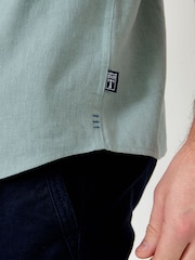 Verde - Saltwell Linen Rich Short Sleeve Shirt - Imagen 5 de 6