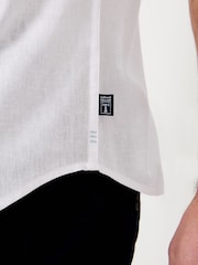 Blanco - Saltwell Linen Rich Short Sleeve Shirt - Imagen 6 de 6