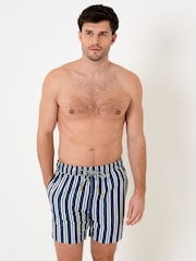 Saltwell Blue Stripe Swim Shorts - Image 1 of 5