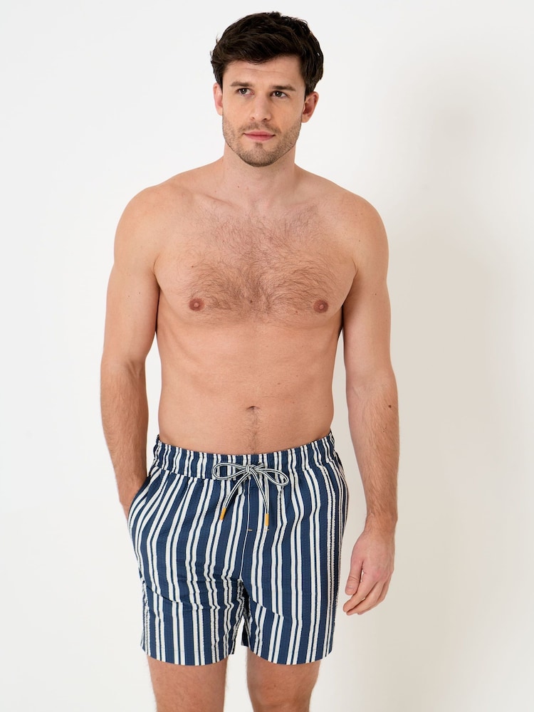 Saltwell Blue Stripe Swim Shorts - Image 1 of 5