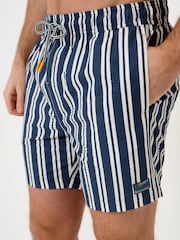 Saltwell Blue Stripe Swim Shorts - Image 2 of 5