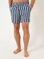 Saltwell Blue Stripe Swim Shorts - Image 3 of 5