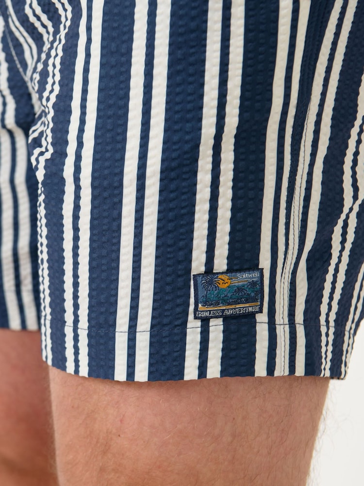 Saltwell Blue Stripe Swim Shorts - Image 5 of 5